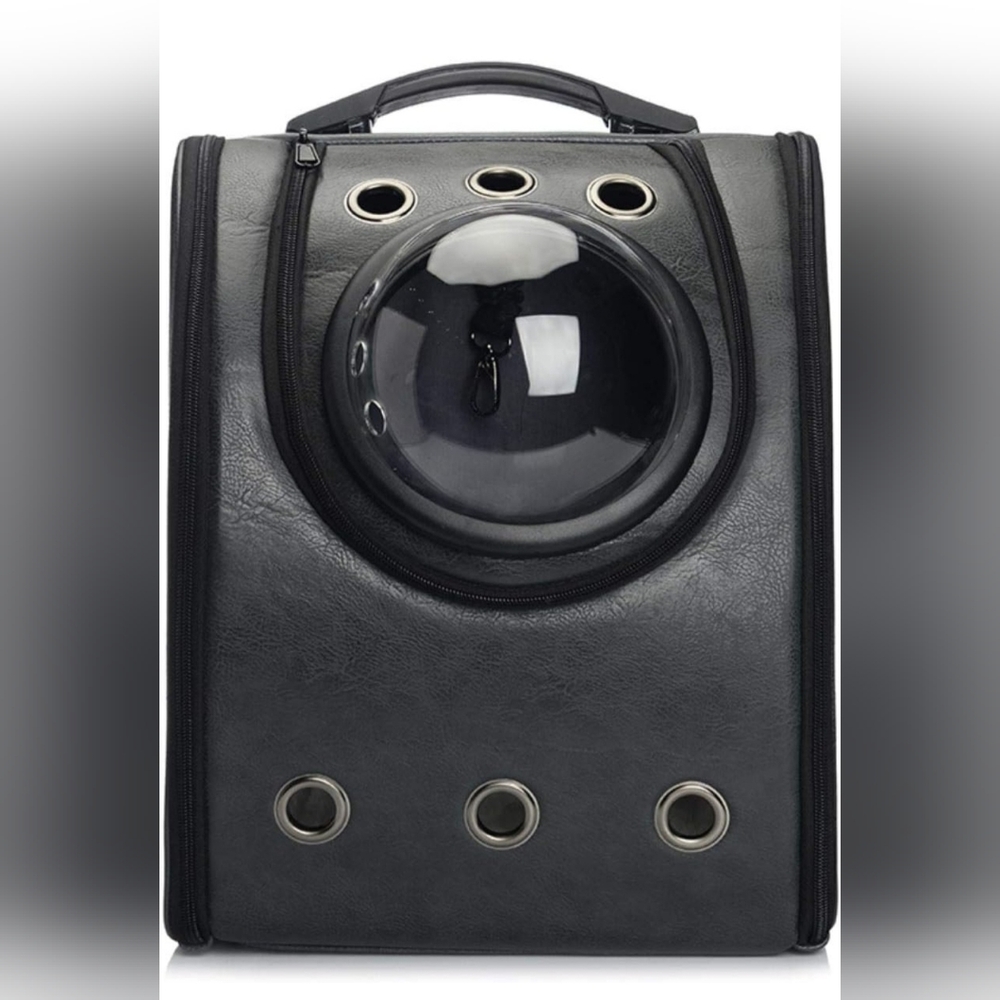 Waterproof pet carrier with bubble port.